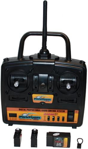 Parkflyers 2.4 Ghz DSM 4Ch Radio System with (2) AS-100 servos