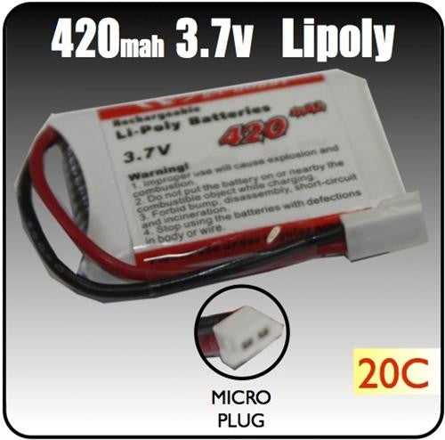 420mah 3.7 Volt Lipoly Battery