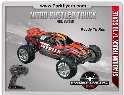 Traxxas Nitro Rustler 1-10 Scale 2WD Stadium Truck - RC Car