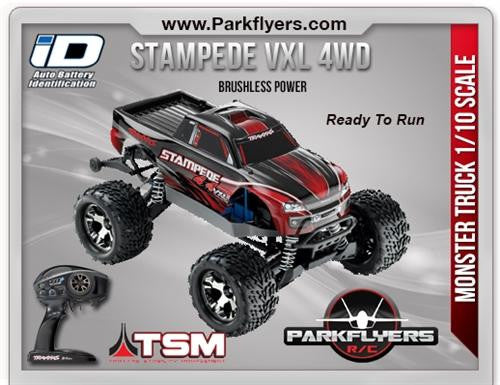 Traxxas 1-10 Stampede VXL 4X4 RTR w-iD Connector